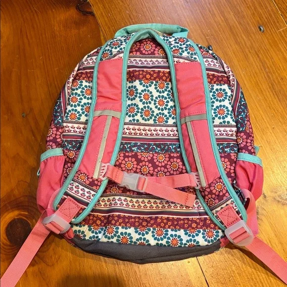 GARNET HILL KIDS Girls BoHo Floral Pink Backpack K-5 - Picture 5 of 10